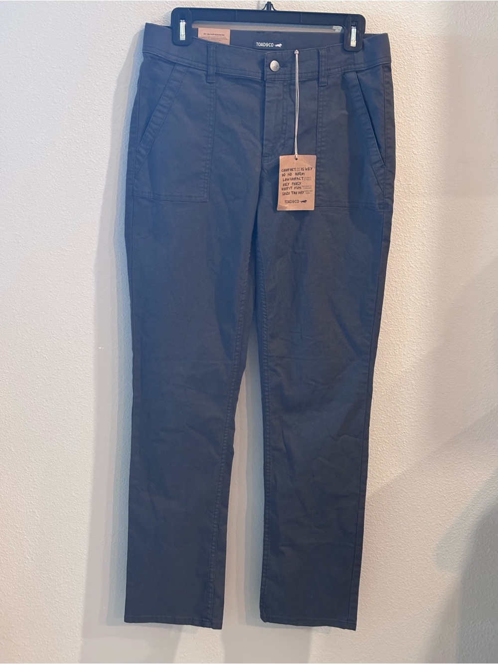 Toad&Co Gray Earthworks Pants, Women’s Size 8